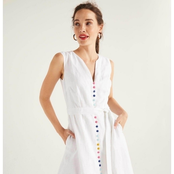 carla linen short dress BODEN Carla Linen Short Dress